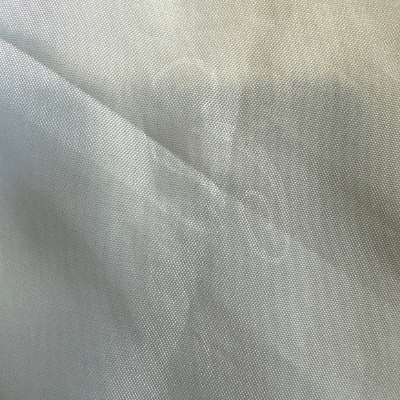 Guess white lightweight jacket, lined, button front, belted, Sz small - Picture 8 of 9